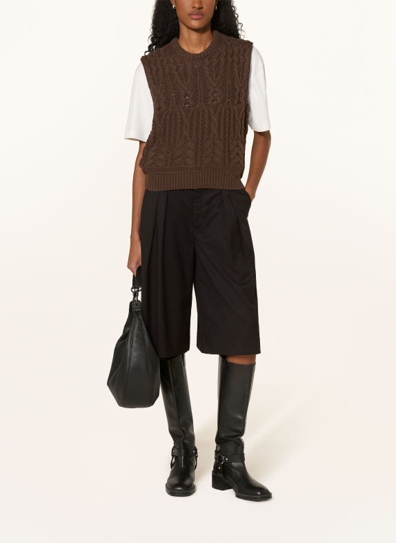 MSCH COPENHAGEN Sleeveless sweater MSCHMARISELA DARK BROWN