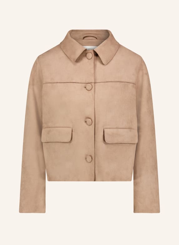 CARTOON Kastenjacke in Lederoptik BEIGE