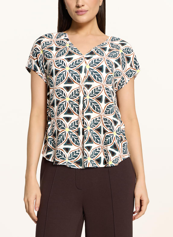CARTOON Blouse PETROL / BRUIN / WIT