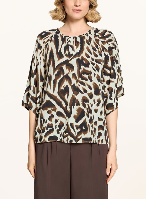 CARTOON Blouse met 3/4-mouwen MARRON FONCÉ / ECRU / ZWART