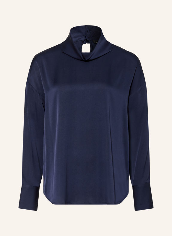 van Laack Blusenshirt VL-DALINE-XX mit Seide DUNKELBLAU