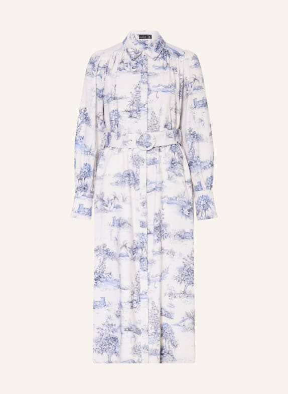 van Laack Hemdblusenkleid WEISS / DUNKELBLAU