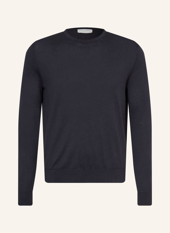 TIGER OF SWEDEN Trui CONNOR met linnen DONKERBLAUW