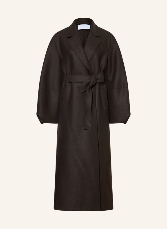 HARRIS WHARF LONDON Manteau en laine MARRON FONCÉ