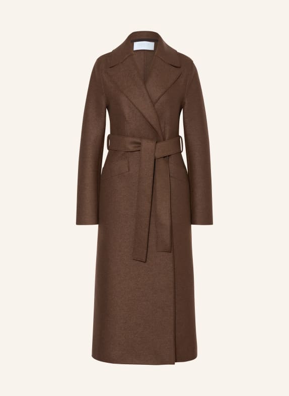 HARRIS WHARF LONDON Manteau en laine MARRON FONCÉ