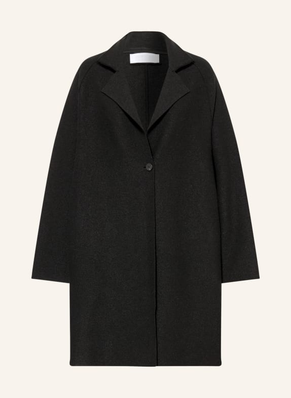 HARRIS WHARF LONDON Wool coat BLACK