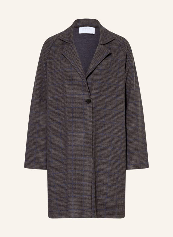 HARRIS WHARF LONDON Wool coat GRAY / DARK GRAY / DARK BLUE