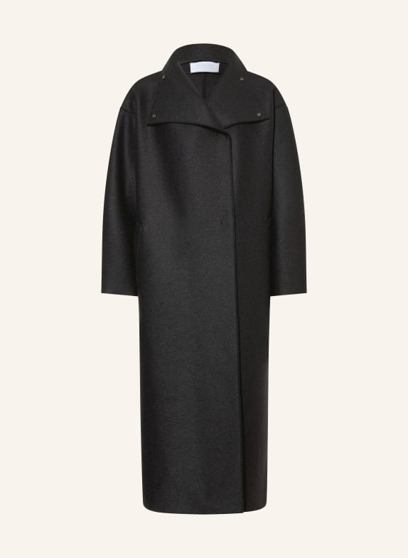HARRIS WHARF LONDON Wool coat BLACK