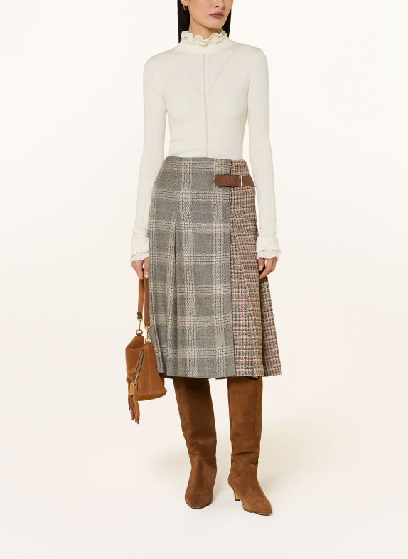 LIU JO Sweater with ruffles CREAM
