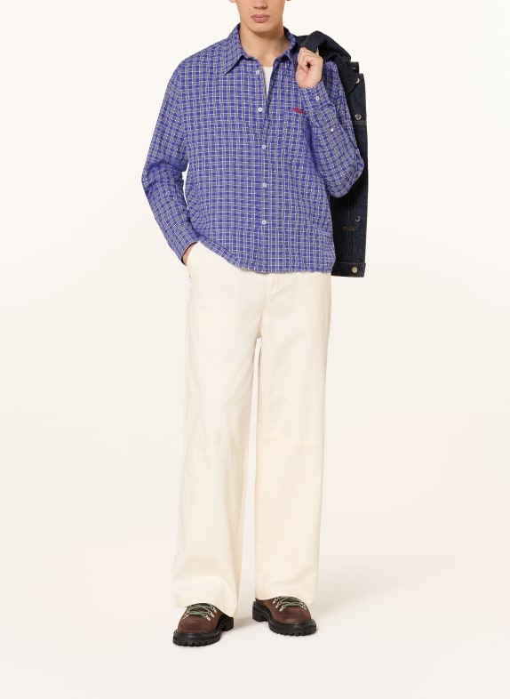 about:blank Overhemd Comfort Fit BLAUW / DONKERBLAUW / WIT