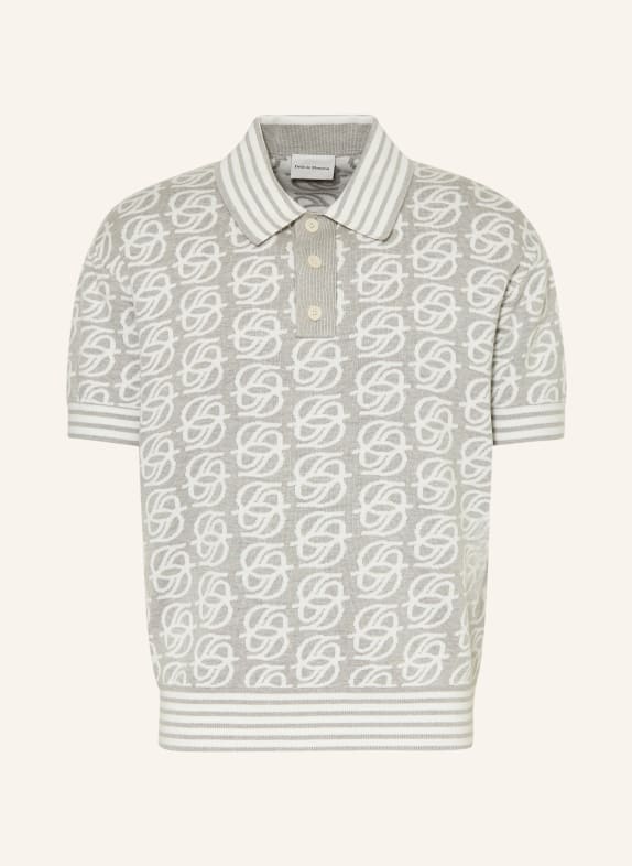 DRÔLE DE MONSIEUR Polo en maille GRIS / BLANC