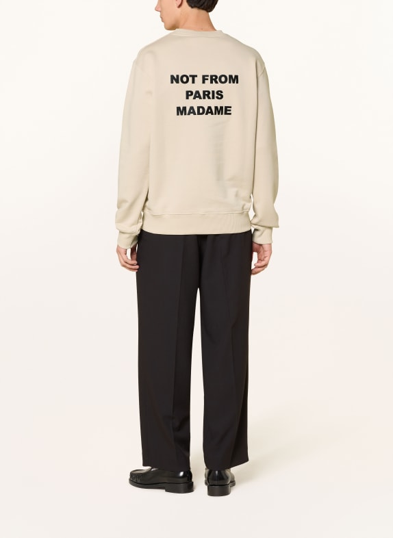 DRÔLE DE MONSIEUR Sweatshirt LE SWEATSHIRT SLOGAN BEIGE / ZWART