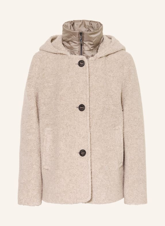 GIL BRET Teddyjas met afneembare kraag BEIGE / TAUPE