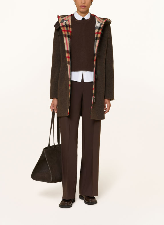 GIL BRET Dufflecoat MARRON FONCÉ / CAMEL / ROOD