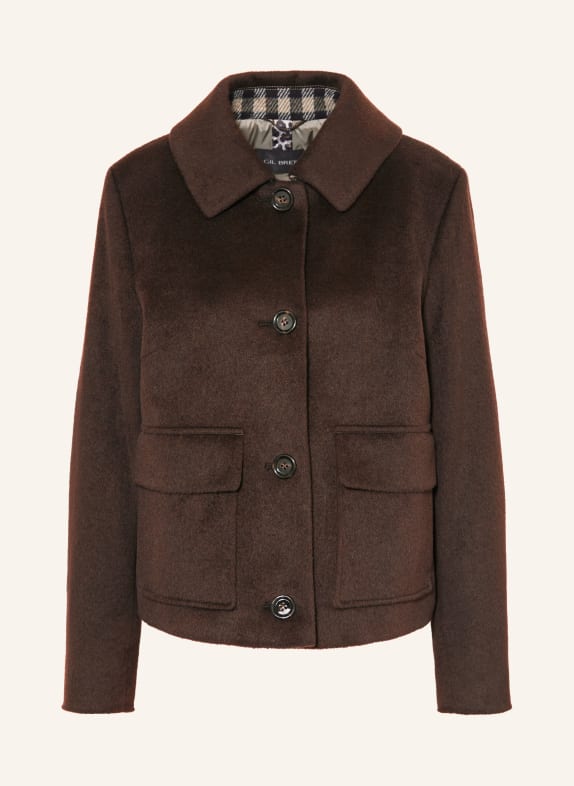 GIL BRET Kastenjacke DUNKELBRAUN