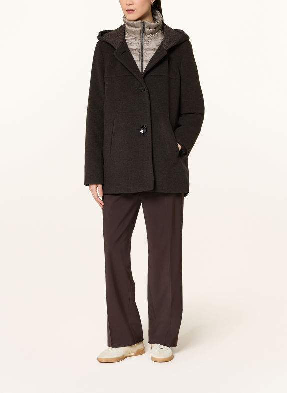 GIL BRET Jacke mit herausnehmbarer Blende DUNKELBRAUN / TAUPE