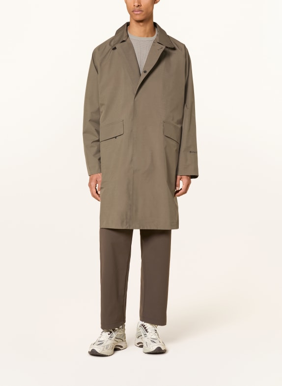 Goldwin GORE-TEX 3/4 regnfrakke KHAKI