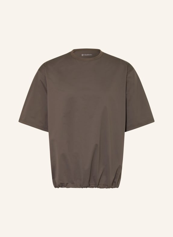 Goldwin T-Shirt HIGH GAUGE SHIRRING BRAUN
