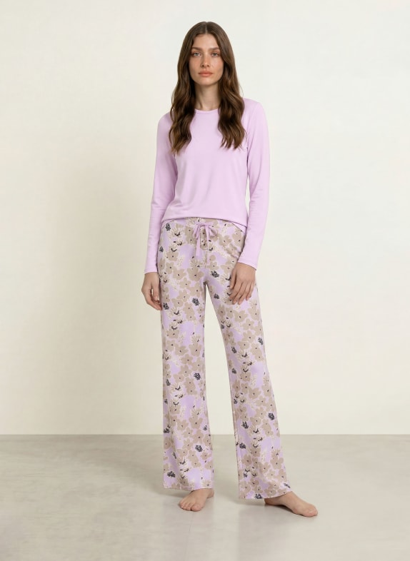 SCHIESSER Pyjamashirt MIX+RELAX LICHTPAARS