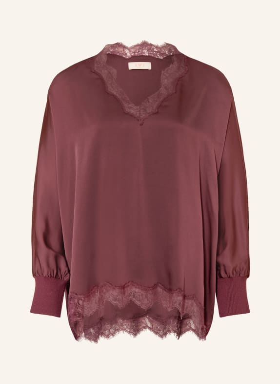 IVI collection Blouse shirt with silk DARK RED