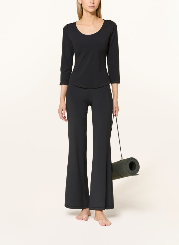 Sweaty Betty Shirt ULTIMATE STUDIO met 3/4-mouwen ZWART