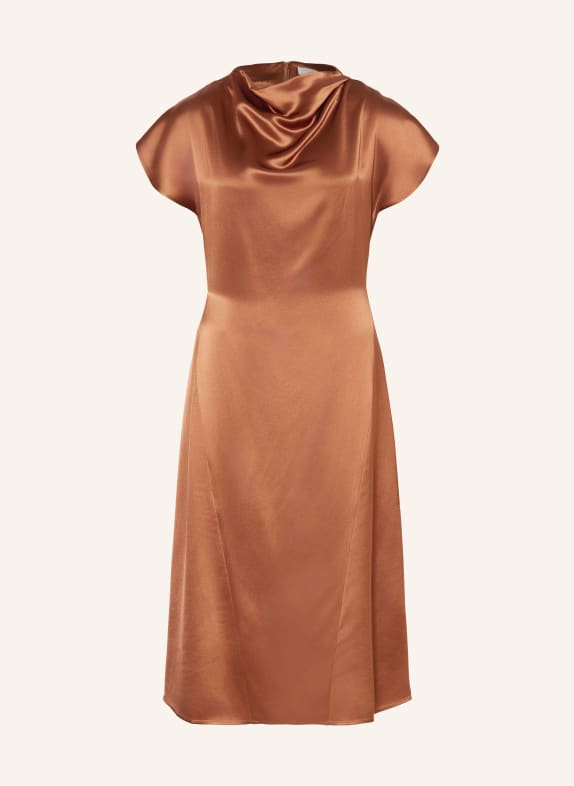TIGER OF SWEDEN Robe en satin LEILANI COGNAC