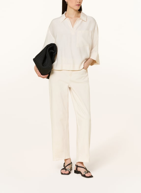 OPUS Bluse-shirt FELMARA med 3/4-ærmer BEIGE