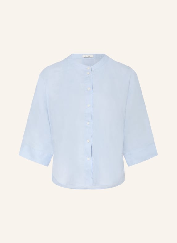 OPUS Blusenshirt FULIS aus Leinen mit 3/4-Arm HELLBLAU