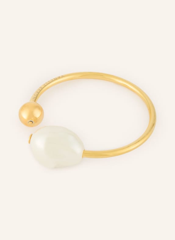 VANESSA BARONI Náramek PEARL BANGLE ZLATÁ / KRÉMOVÁ