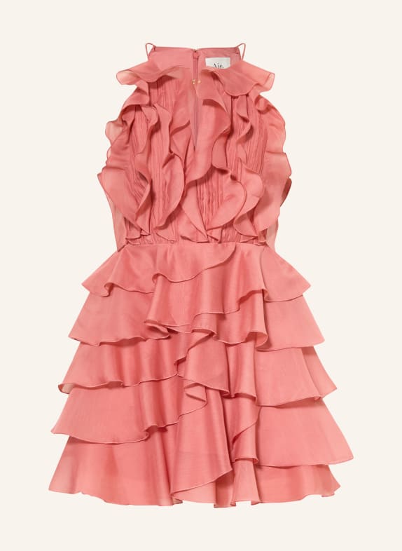 Aje. Cocktailkleid CLEO mit Volants HELLROT
