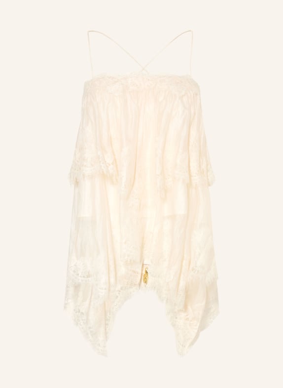 Aje. Top OPHELIA LACE CAMI cu dantelă GALBEN DESCHIS