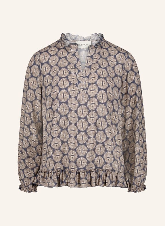 CARTOON Blusenshirt mit Rüschen DUNKELBLAU / BEIGE / ECRU