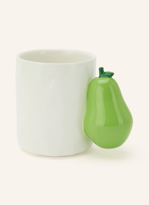 fluid MARKET Hrnek s uchem PEAR KRÉMOVÁ / TMAVĚ ZELENÁ / ZELENÁ