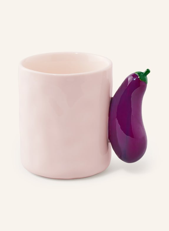 fluid MARKET EGGPLANT Mug CREAM / DARK PURPLE / GREEN