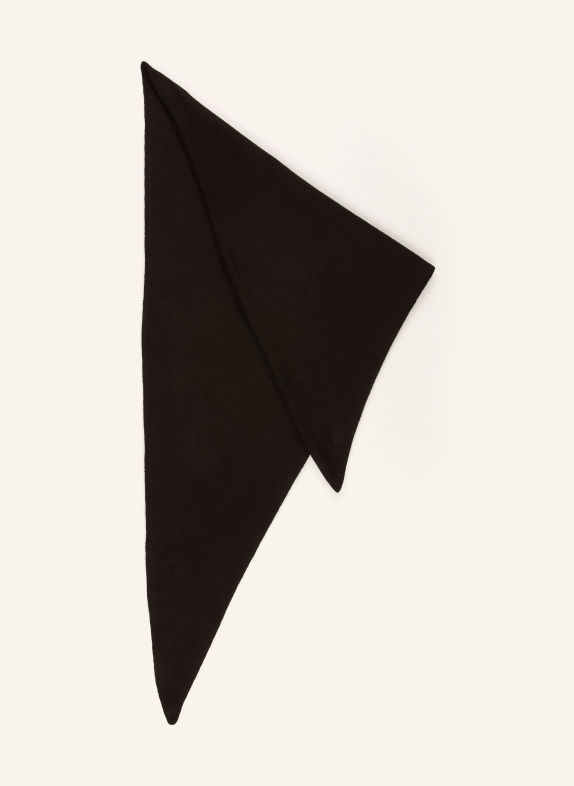 LUISA CERANO Triangular scarf DARK BROWN