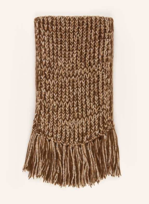 LUISA CERANO Écharpe MARRON / BEIGE