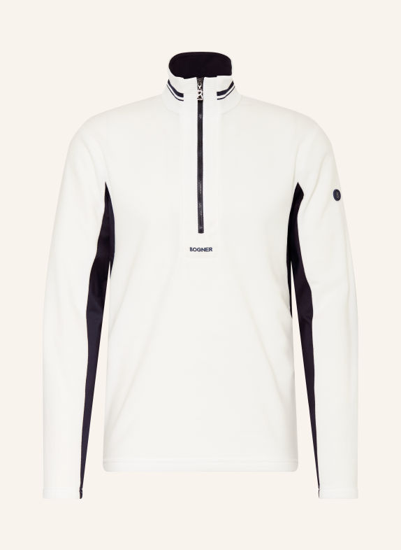 BOGNER Pulover cu glugă din fleece HARVEY ALB / ALBASTRU ÎNCHIS