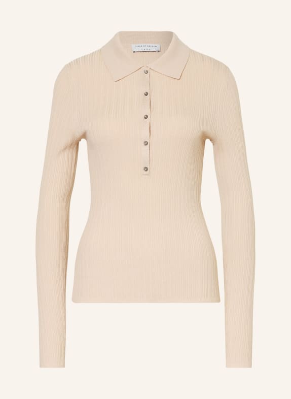 TIGER OF SWEDEN Gebreid poloshirt ISLA BEIGE