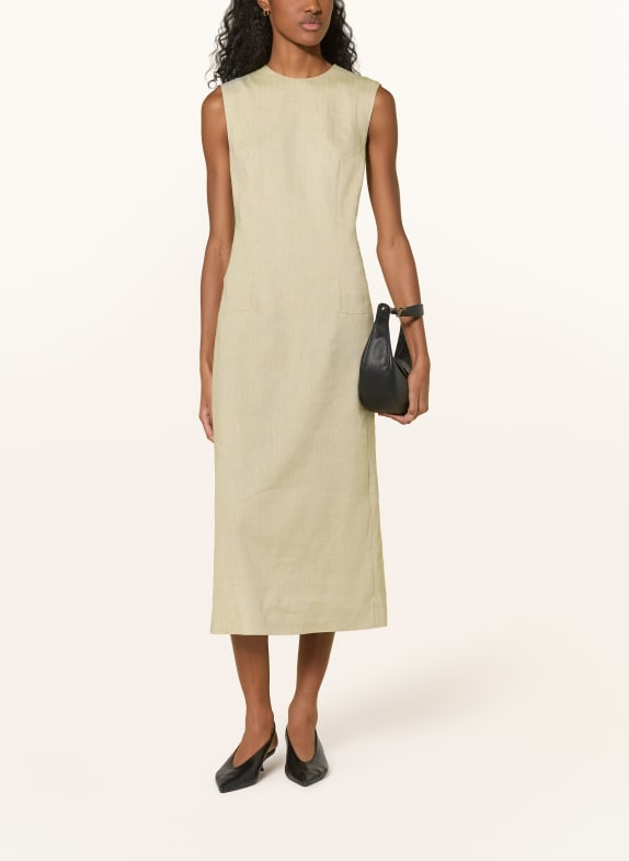TIGER OF SWEDEN Robe ABBEY en lin VERT CLAIR