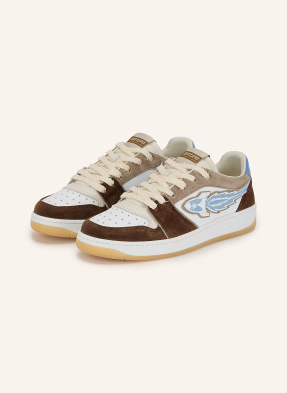 ENTERPRISE JAPAN Baskets EGG ROCKET 4 MARRON / BLEU CLAIR / BLANC