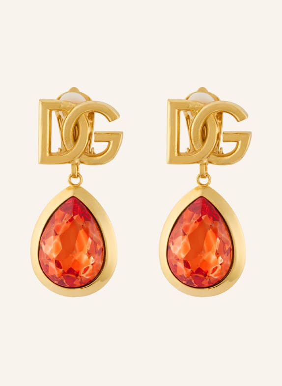 DOLCE & GABBANA Ohrclips GOLD / ORANGE