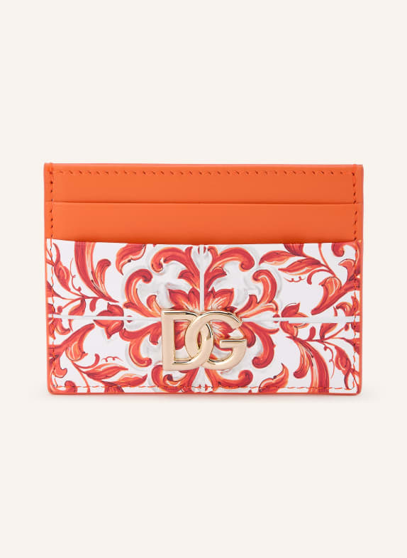 DOLCE & GABBANA Porte-cartes ORANGE / OR / BLANC