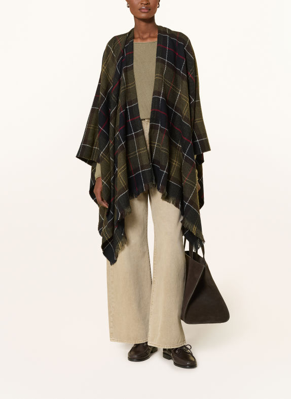 Barbour Cape STAFFIN SERAPE GROEN / ROUGE / NOIR