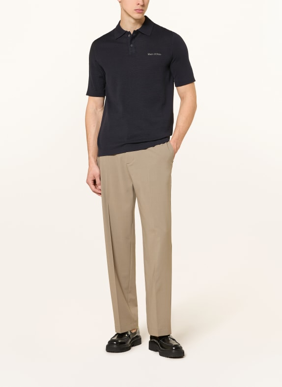 Marc O'Polo Strick-Poloshirt DUNKELBLAU