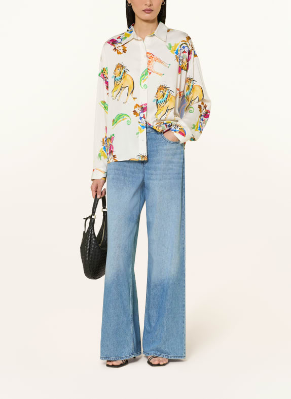 MILANO ITALY Overhemdblouse CRÈME / GEEL / BLAUW