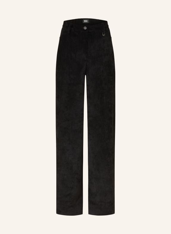 MAC PALAZZO corduroy pants BLACK