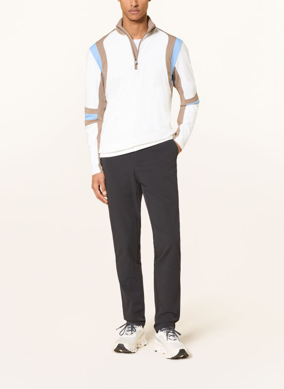 BOGNER T-shirt fonctionnel CLARK BLANC / TAUPE / BLEU CLAIR
