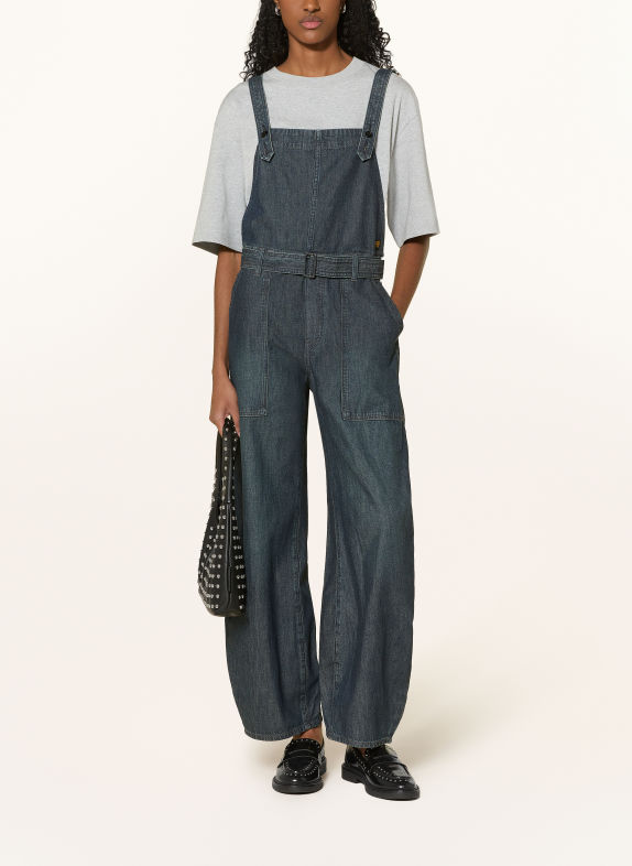 G-Star PARACHUTE DUNGAREE Denim Overalls J378 antique asphalt