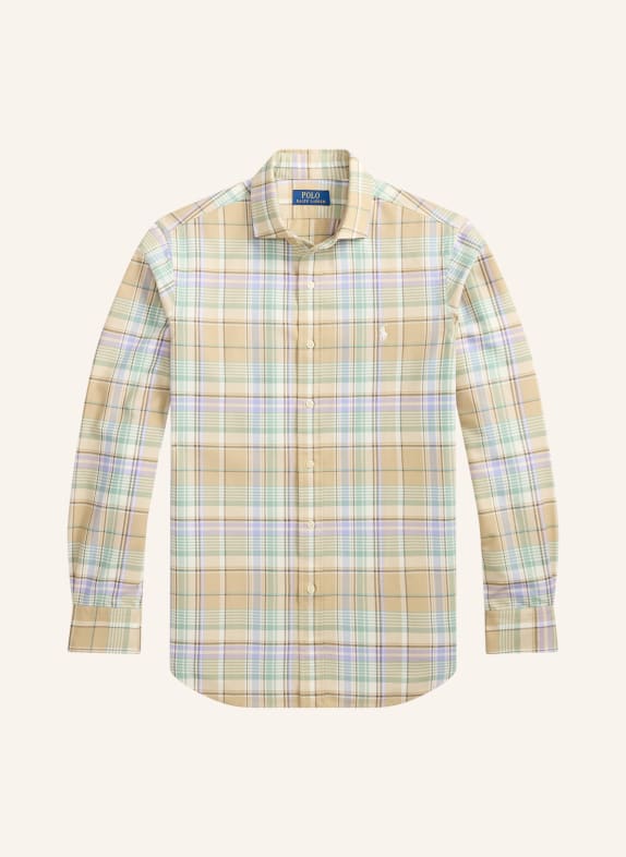 POLO RALPH LAUREN Chemise coupe classique MENTHE / BEIGE / KAKI