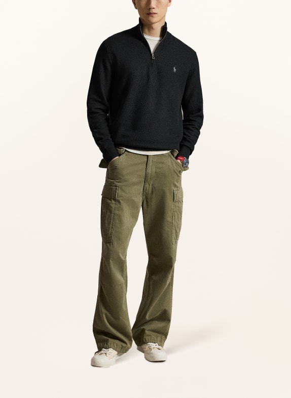 POLO RALPH LAUREN Mikina s kapucí ČERNÁ